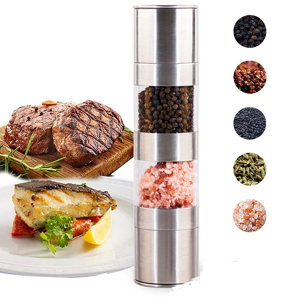 Moedor de Sal e Pimenta 2 em 1 Aço Inoxidável