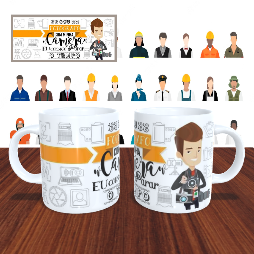 Caneca Personalizada Profissão Sou Fotógrafo