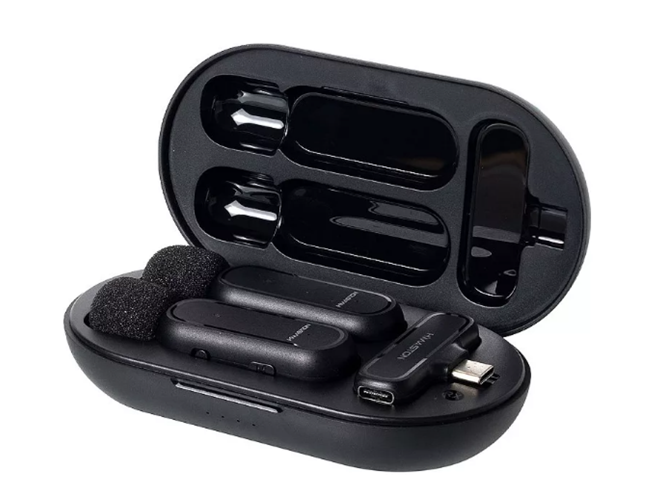 Microfone de Lapela Duplo sem Fio Tipo C Hmaston Mk-08