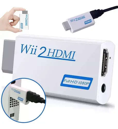Adaptador Conversor Áudio Vídeo Nintendo Wii para Cabo HDMI