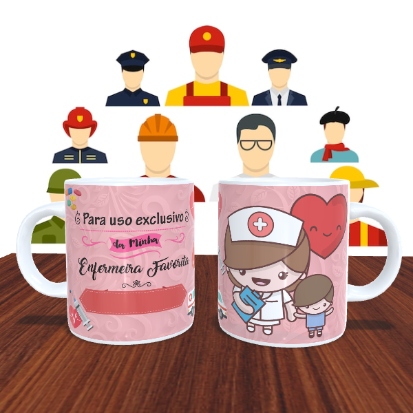 Caneca Personalizada Profissão Enfermeira Favorita