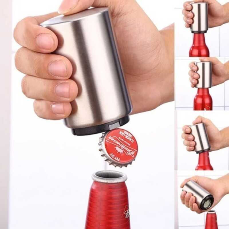 Abridor de Garrafas Magnético em Aço Inox