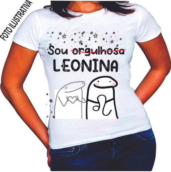 Camisa Personalizada Feminino Flork Signo Leão
