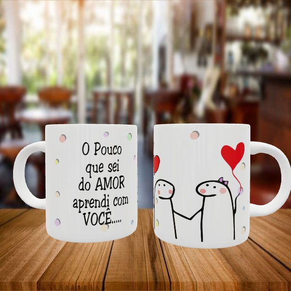 Caneca Personalizada Flork Namorados o Pouco que sei do Amor...