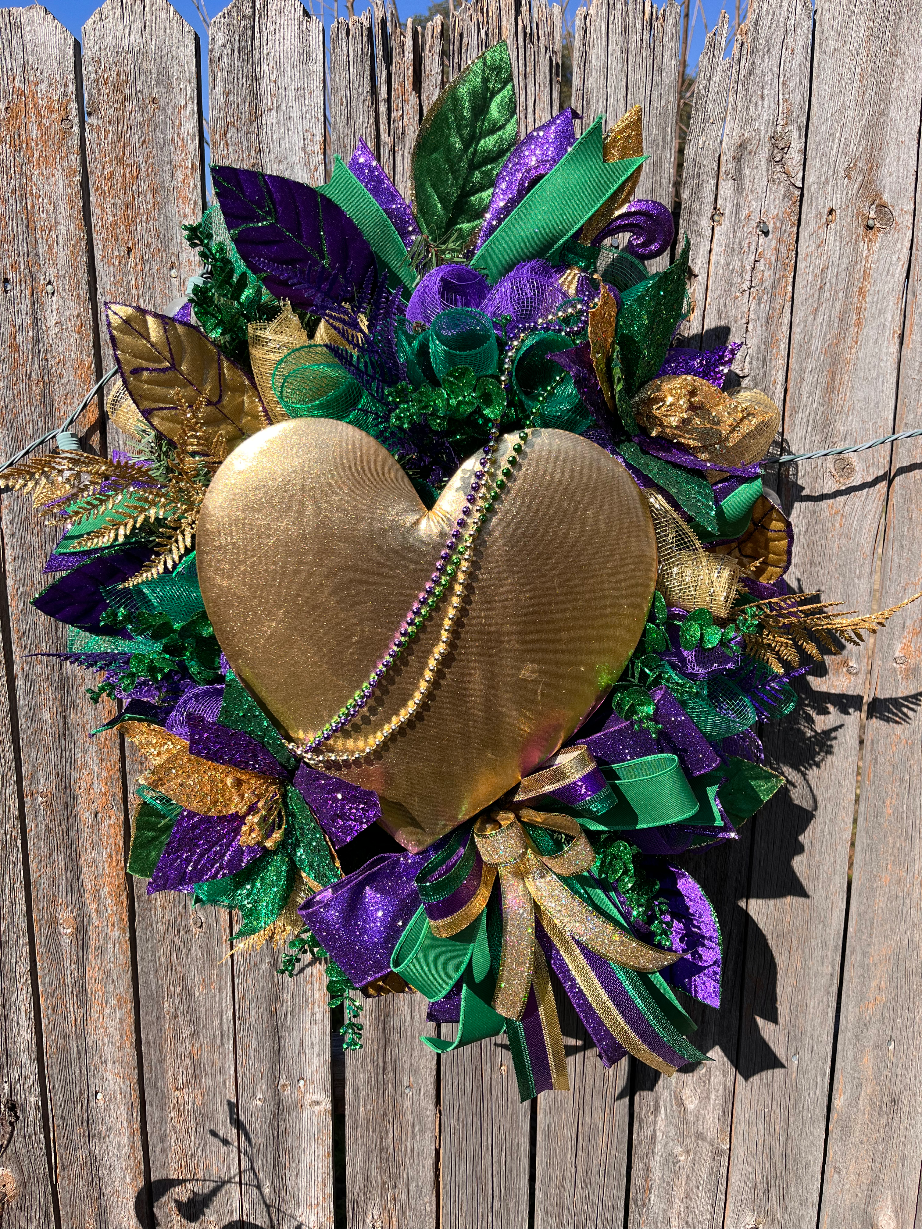 Mardi Gras wreath 