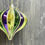 Thumbnail: Mardi Gras 100MM RIBBED ONION ORNAMENT