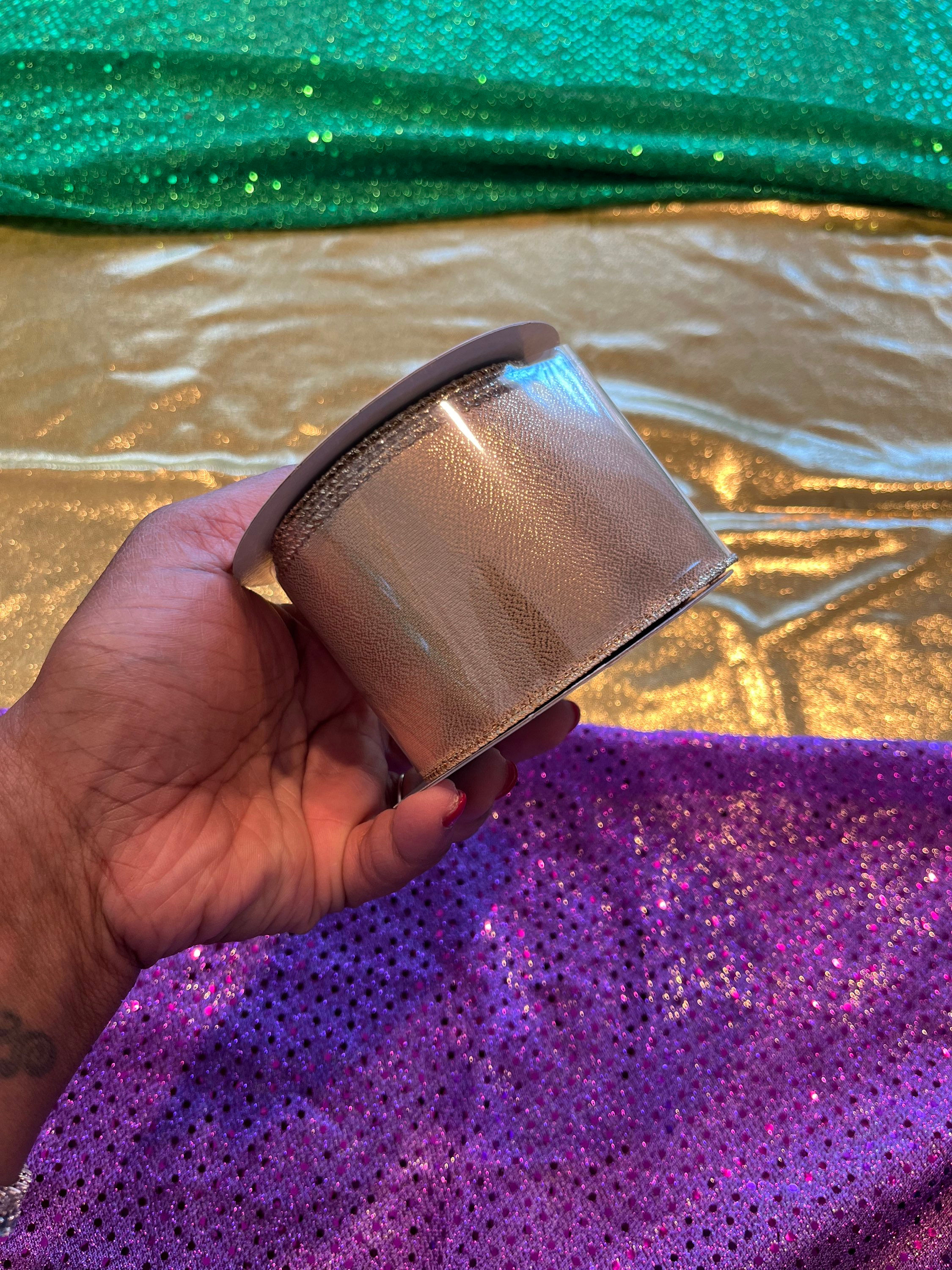 2.5”x10yd Gold Ribbon 