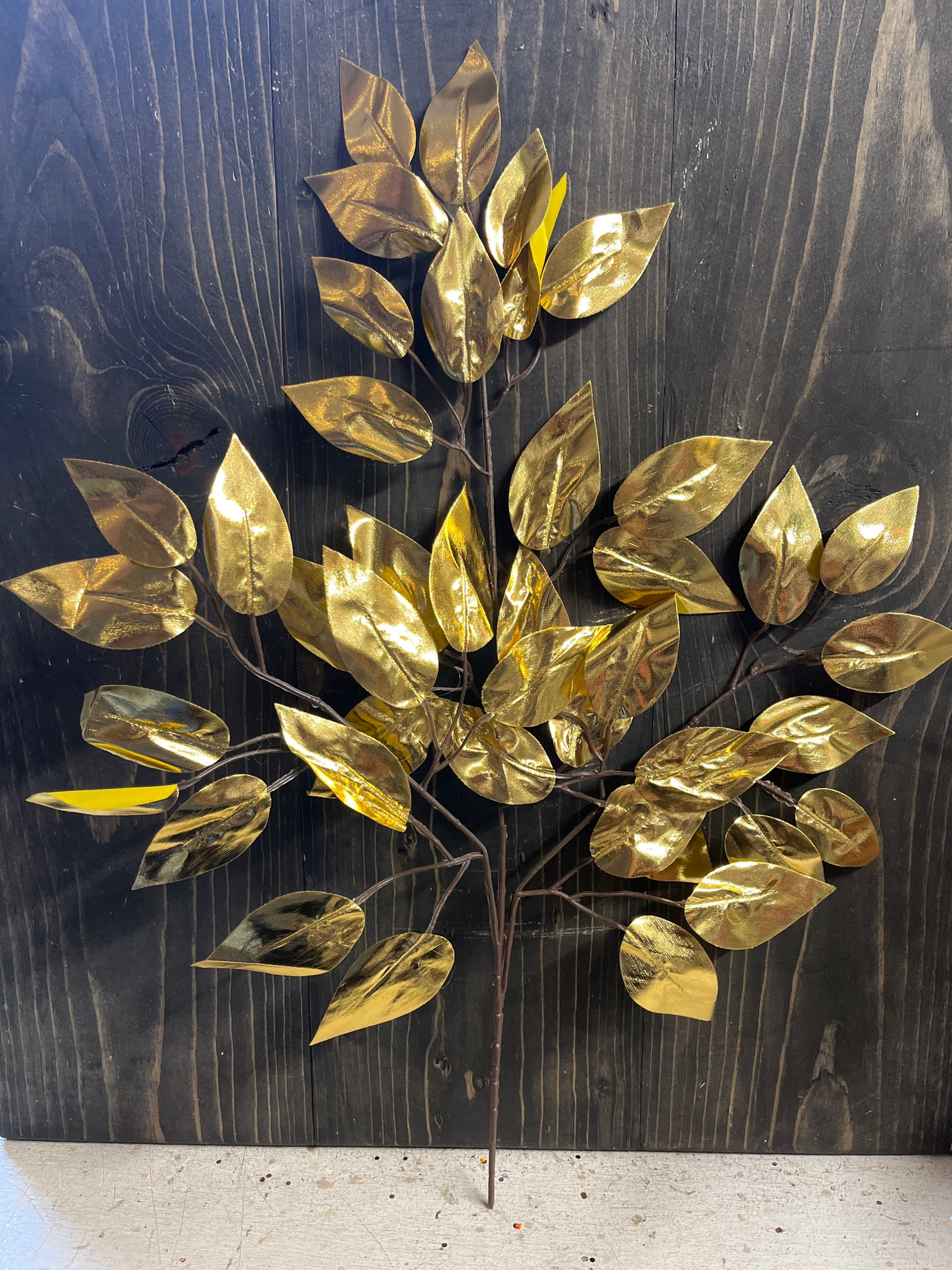 Gold Metallic Ficus (3 stems) 