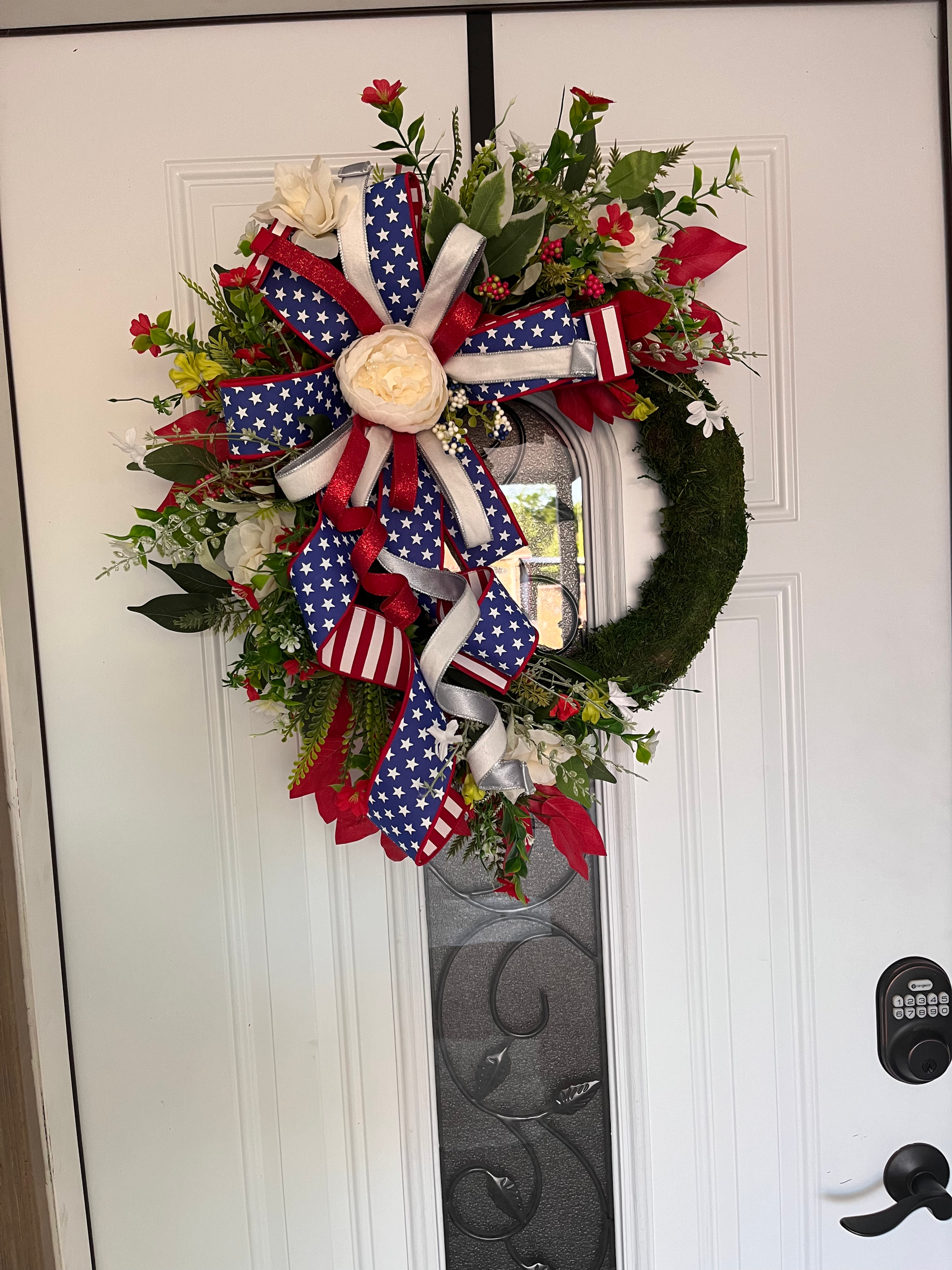 Patriotic Moss Wreath 