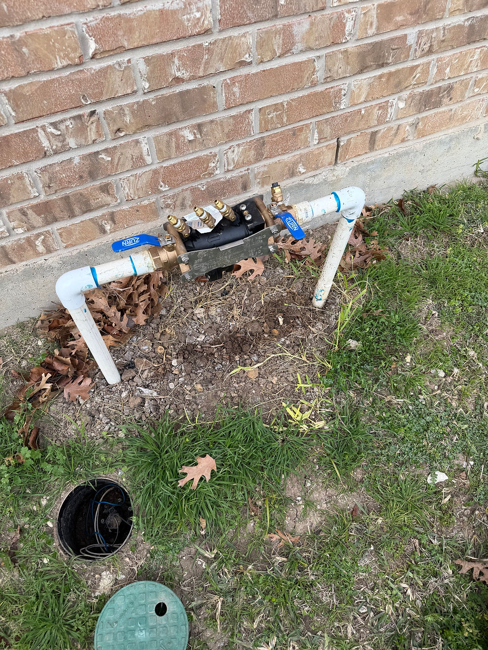 Backflow preventer installed by Bob's Landscape & Irrigation Solutions