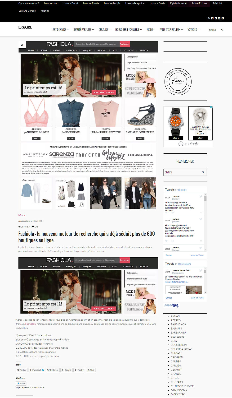 Luxsure.fr mars 2016