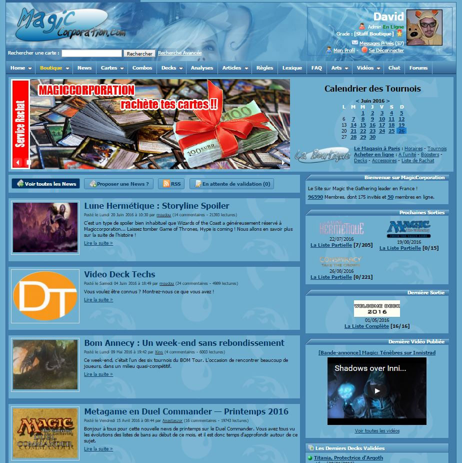 Réalisation Site MagicCorporation