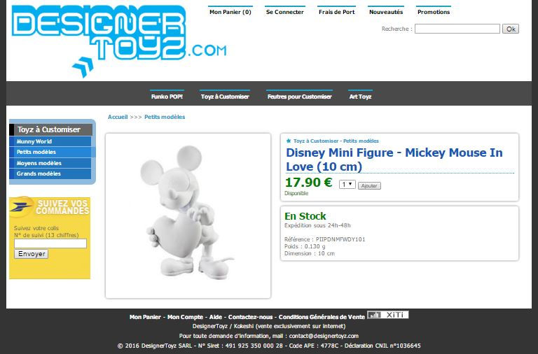 Réalisation Site Designertoyz