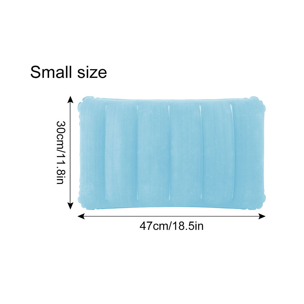 Thumbnail: Inflatable Flocked Pillow Soft Portable Travel Camping Pillow for Indoor Outdoor