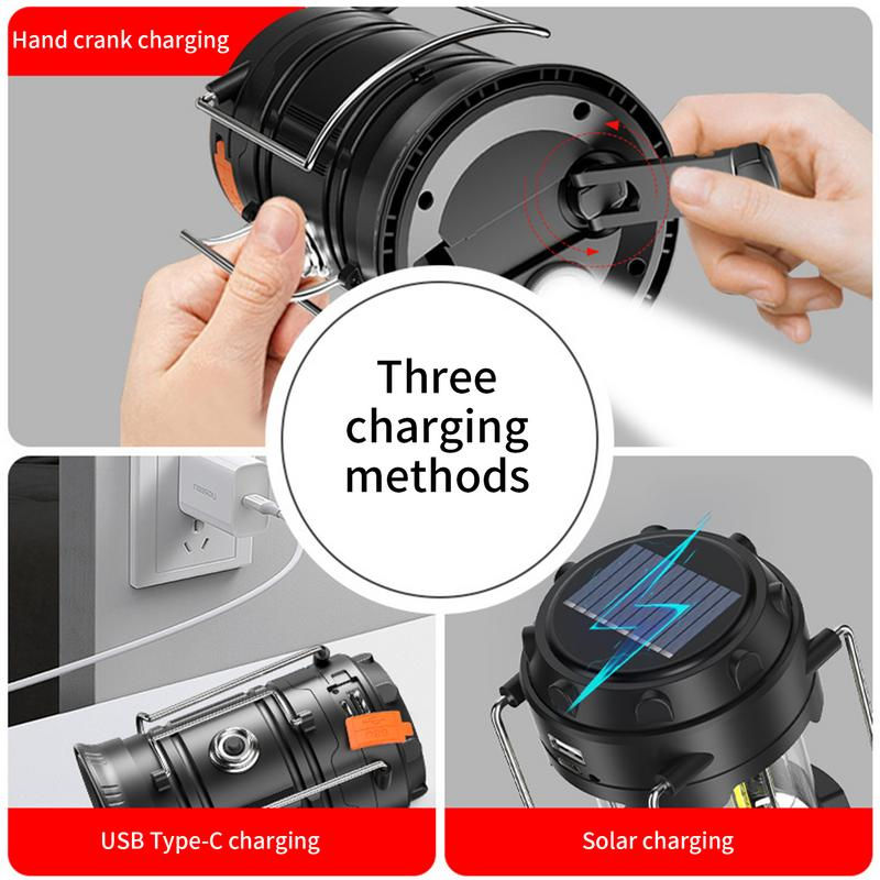 Thumbnail: Camping Lantern 1200 MAh Hand Crank Lantern High Brightness Long-Lasting Portabl