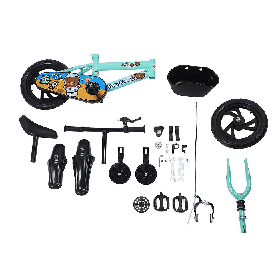 Thumbnail: 12" Kids Bike with Training Wheels for 2-6 Years Old, High Carbon Steel Frame Ad