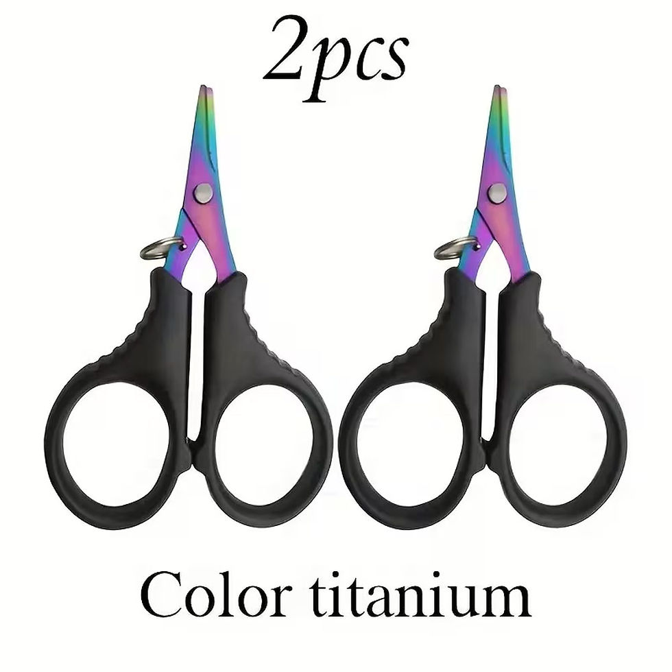 Thumbnail: 2Pcs Heavy-Duty Fishing Scissors, Non-Slip Serrated Edges, Suitable for Cutting 
