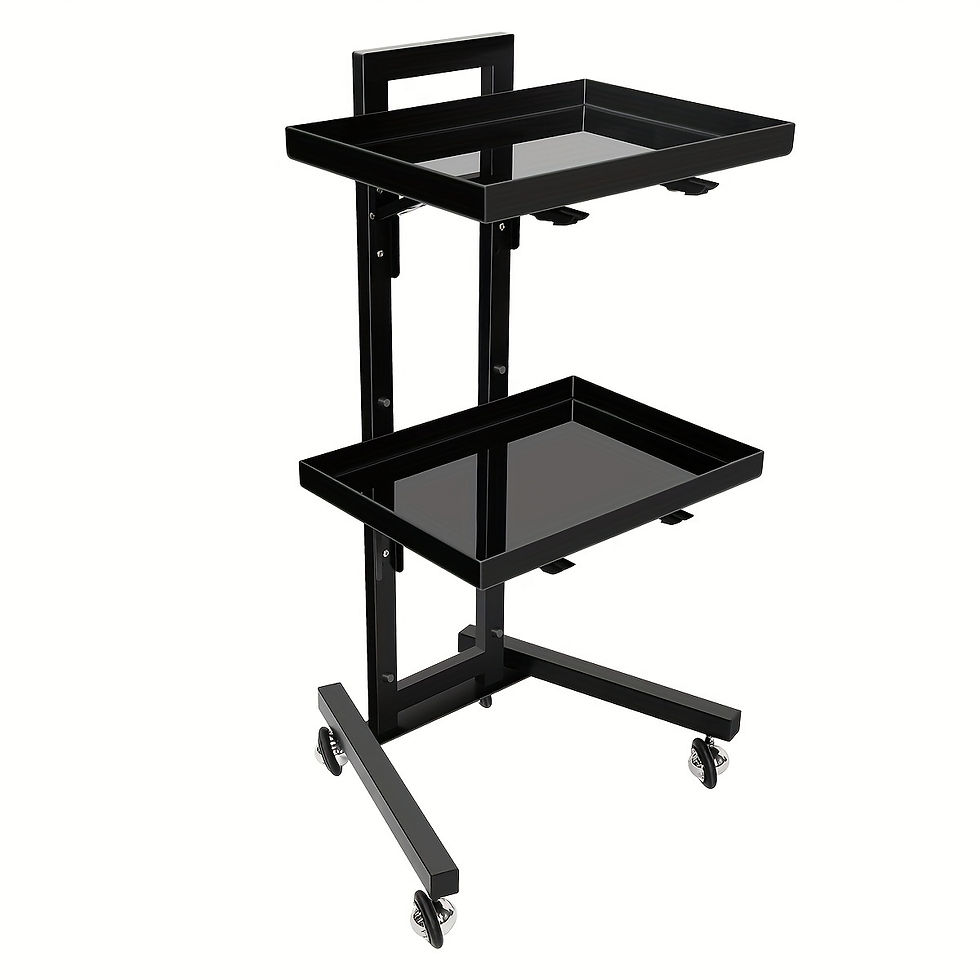 Thumbnail: Salon-grade Roller Cart with Storage, Featuring A Metal Frame Suitable for Hair 