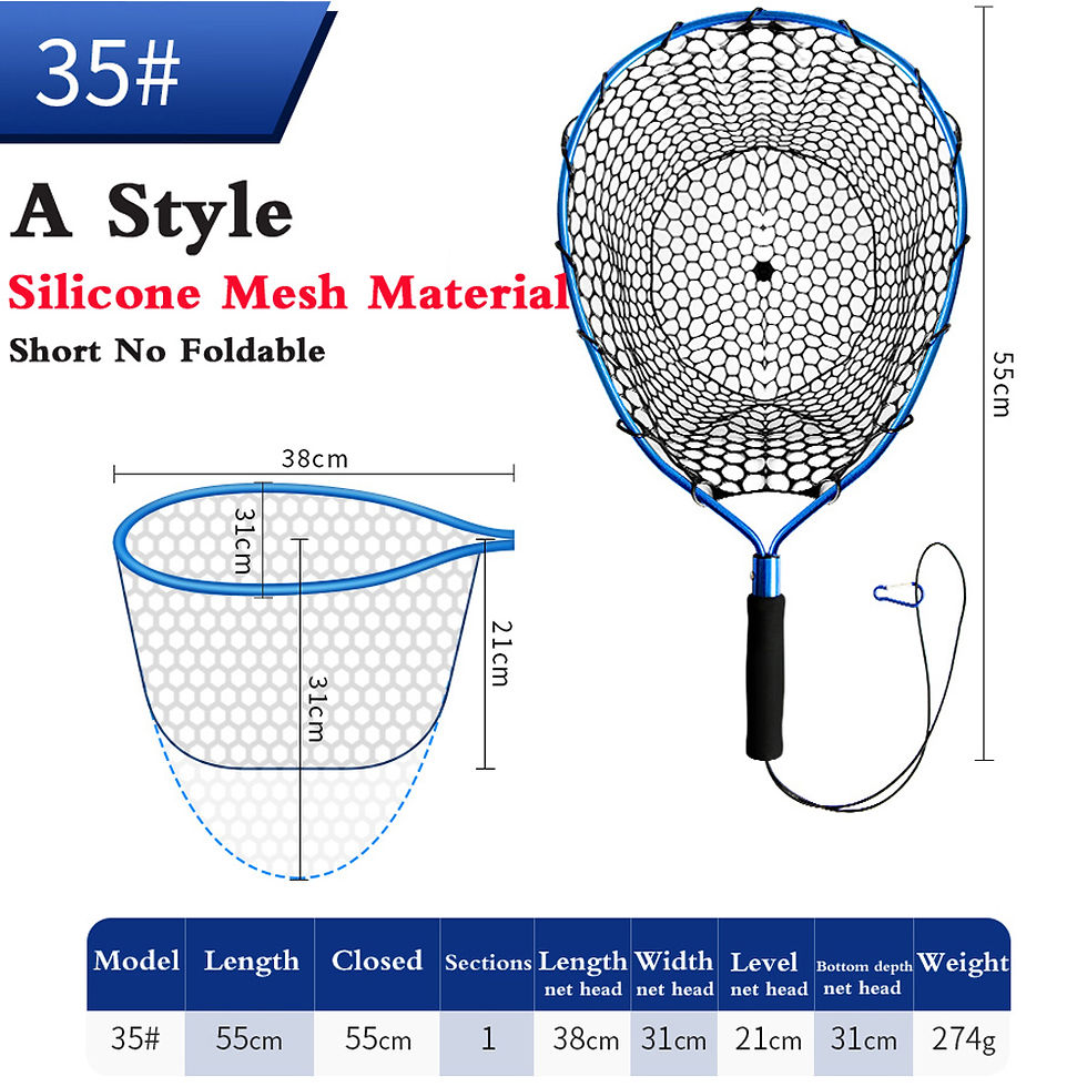 Thumbnail: Folding Fly Fishing Net Keepnet Portable Landing Net with Handle Trout Network F