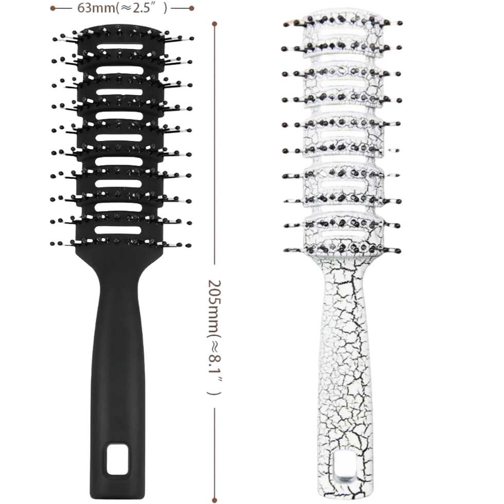 Thumbnail: Barber Comb Fish Bone Shape Hair Brush - Hairdressing Dyeing Comb Styling Tool P