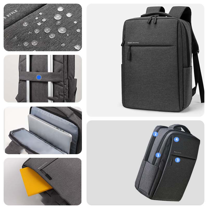 Thumbnail: Laptop Backpack 17.3 inch Large Capacity Travelling Backpacks Waterproof Laptop 