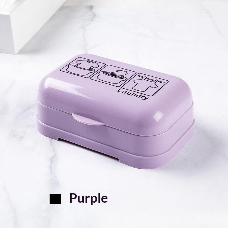 Thumbnail: Soap Case Simple Flap Drainage Box Bathroom Toilet Waterproof Soap Storage Box D