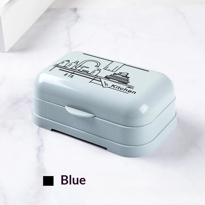 Thumbnail: Soap Case Simple Flap Drainage Box Bathroom Toilet Waterproof Soap Storage Box D