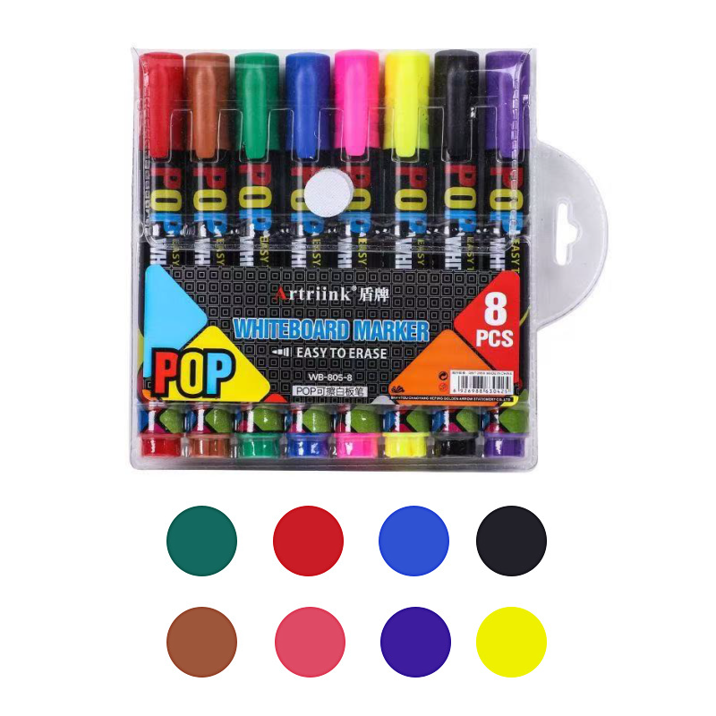 Thumbnail: 8COLORS/12COLORS Dry Erase Markers, Quick drying ink/Easy to erase,Suitable for 