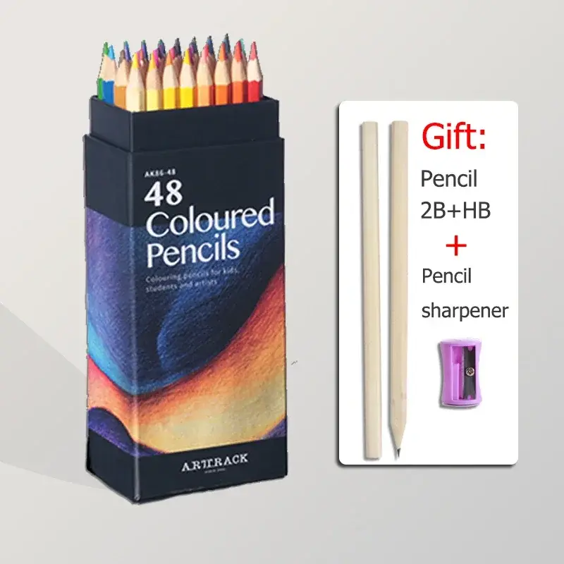 Thumbnail: 12-72 PCS Wooden Colored Pencils Set Art Supplies For Artist Drawing Writing Bac