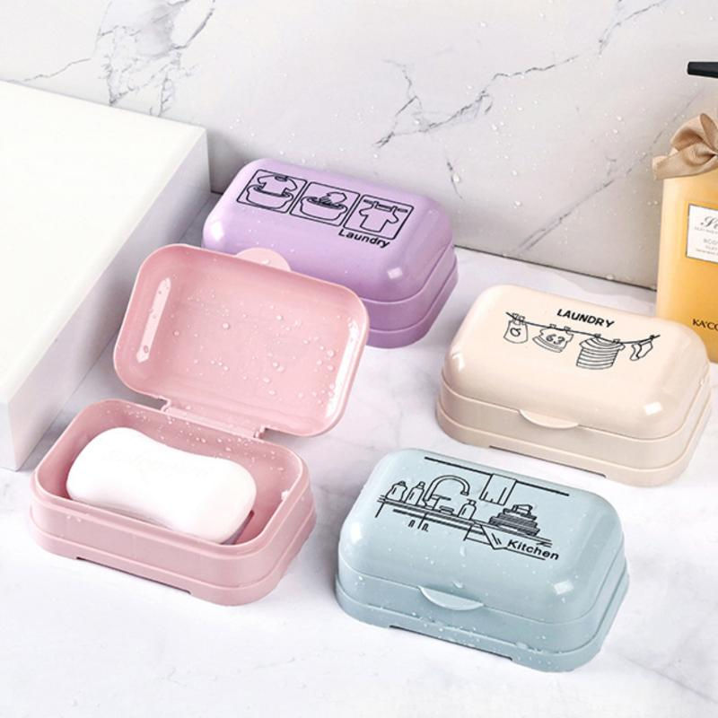 Thumbnail: Soap Case Simple Flap Drainage Box Bathroom Toilet Waterproof Soap Storage Box D