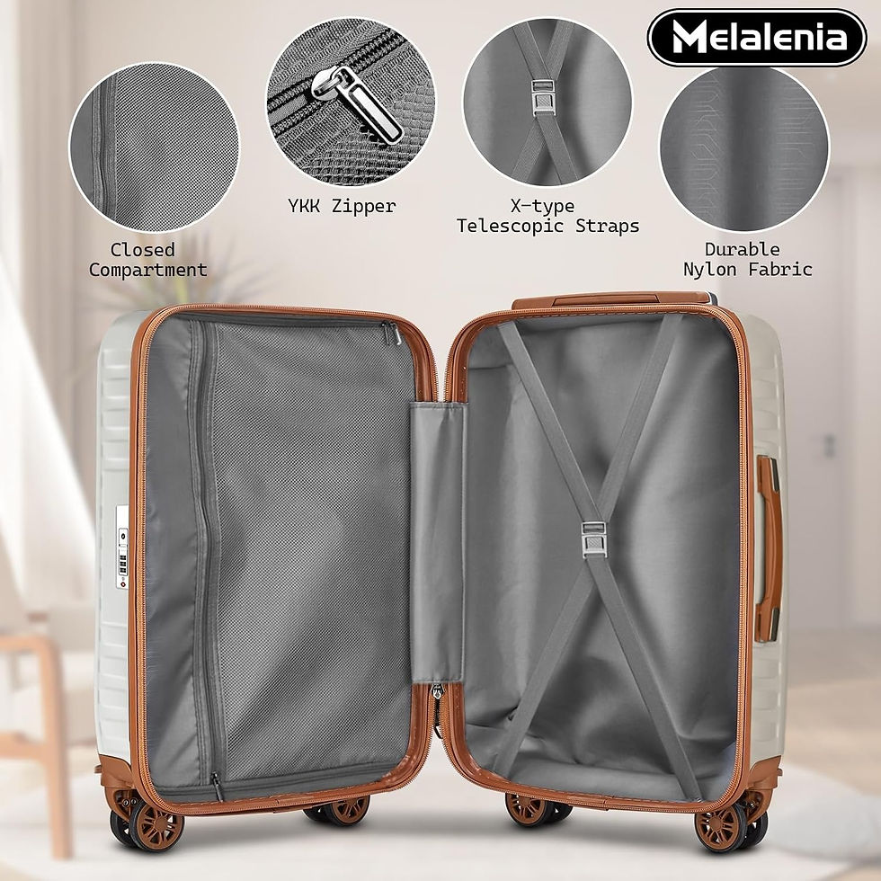 Thumbnail: 7-Piece Lightweight Durable Luggage Set, Family Travel Suitcase with TSA Lock an