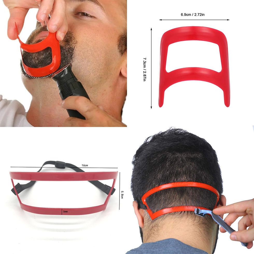 Thumbnail: Beard Hair Cutting Grooming Kit Hairline Shaping Tool Goatee Neckline Template P