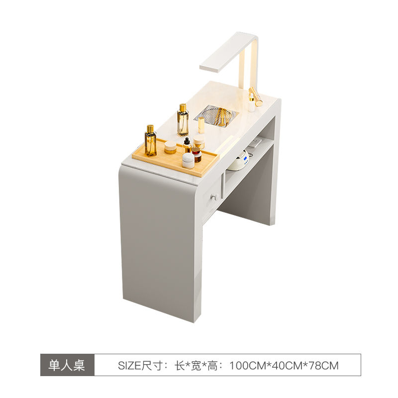 Thumbnail: Shelf Integrated Nail Desks Storage Supplies Vacuum Cleaner Nail Desks Luxury No