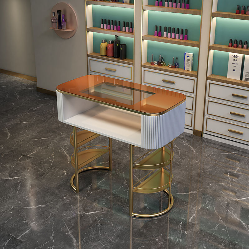 Thumbnail: Organiser White Nail Table Equipment Supplies Luxury Reception Nail Table Nordic