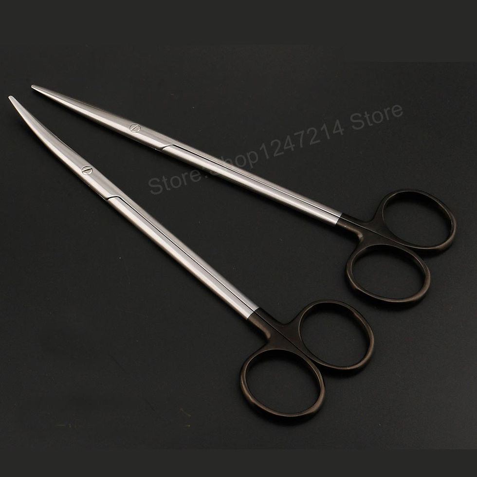 Thumbnail: 12.5 15 16 18cm black handle round head scissors fine blunt straight straight sc