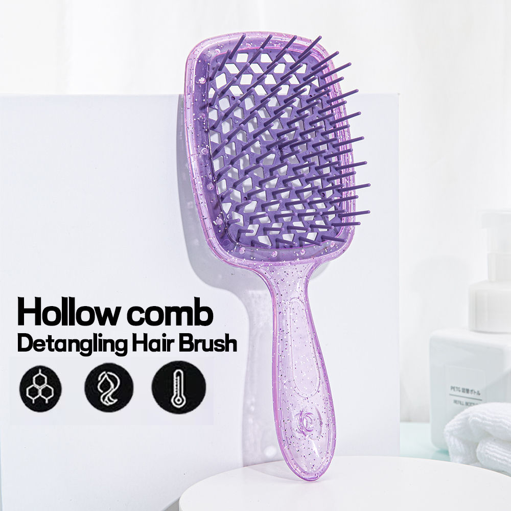 1pcs Tangled Hair Comb Detangling Hair Brush Massage Combs Hollow Out Wet Curly 