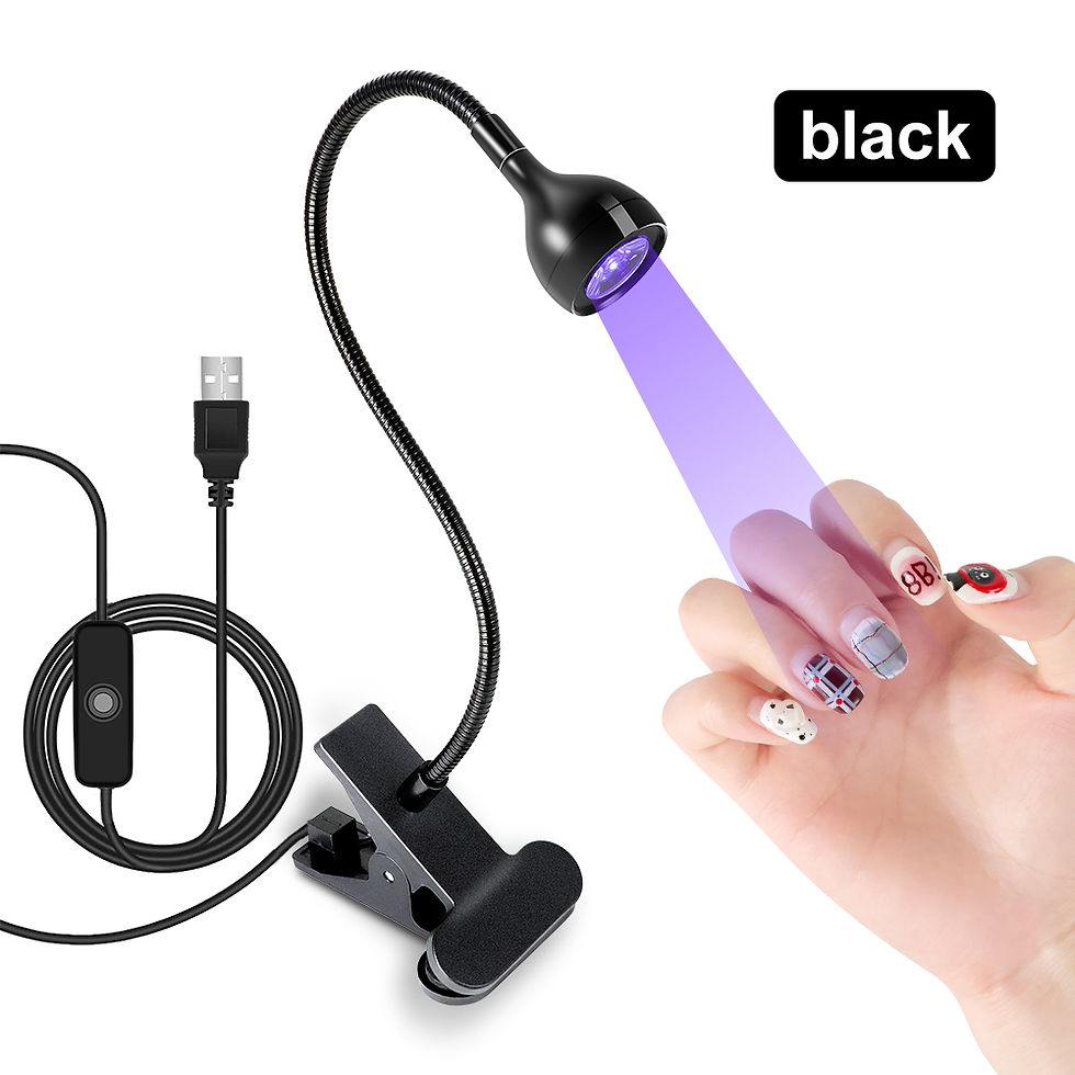 Thumbnail: Nail LED UV Lamp for Drying Gel Nails Polish Clip-On Flexible Desk Mini Portable