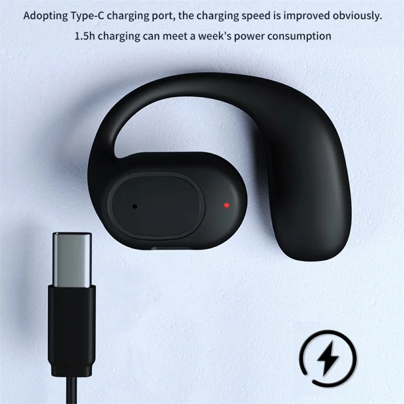 Thumbnail: Wireless Headphones Bluetooth Headset With Microphone Bone Conduction Handsfree 