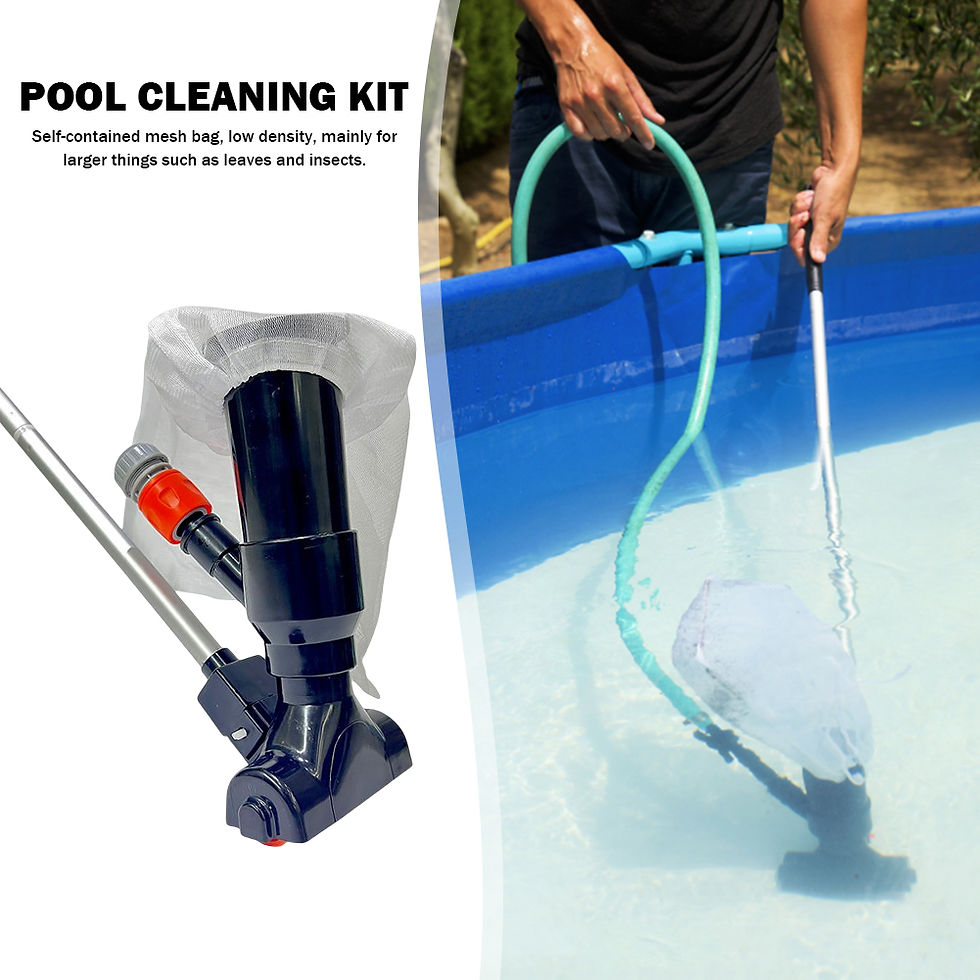 Thumbnail: Pool Vacuum Cleaning Set Clean Pool Bottoms Net Pool Filter Swimming  Cleaner Se