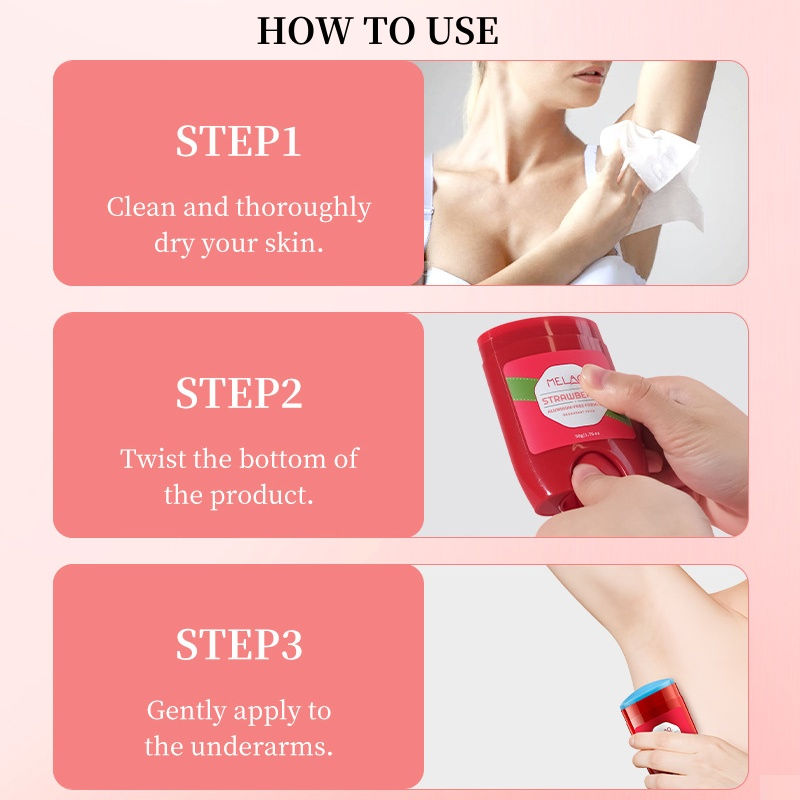 Thumbnail: 50g Strawberry-Flavored Deodorant Stick, Moisturizing and Deodorizing, with a Fr