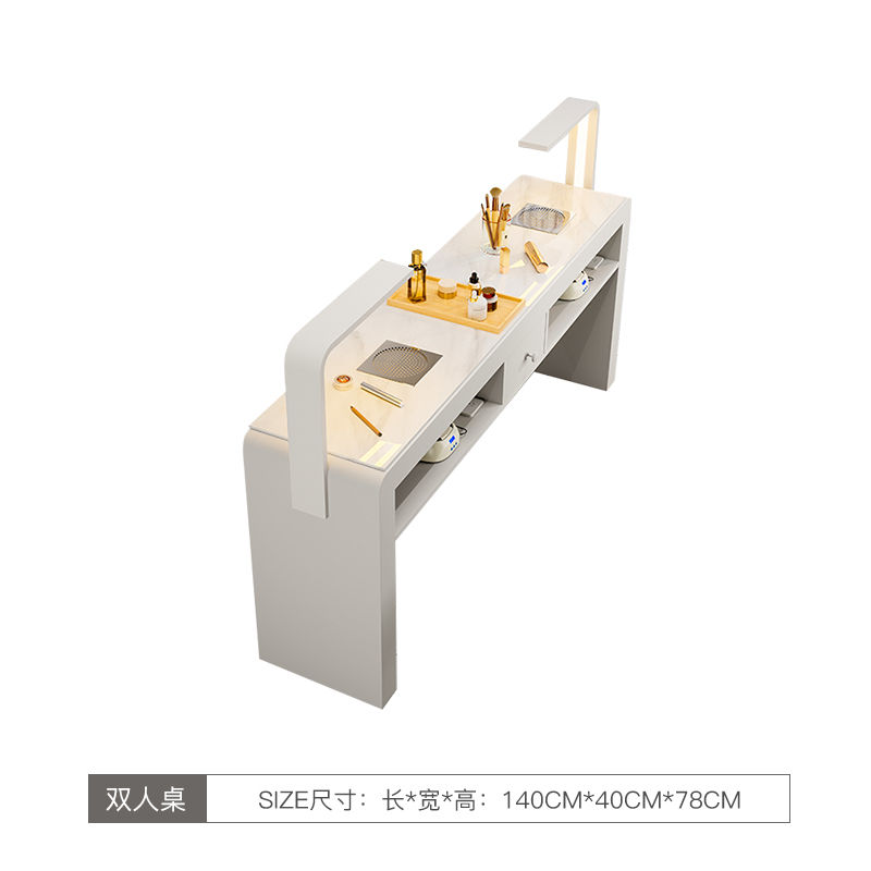Thumbnail: Shelf Integrated Nail Desks Storage Supplies Vacuum Cleaner Nail Desks Luxury No