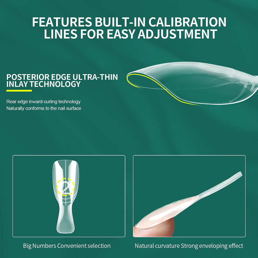 Thumbnail: Nailpop Short Oval Nail Dual Forms Sandwich Kit Easy Acrylic Extension Reusable 