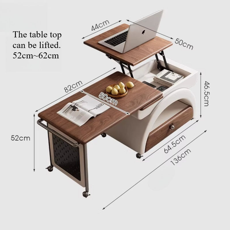 Thumbnail: Salon Low Side Table Hotel Nordic Drawer Adjustable End Table Storage Floor Mesa