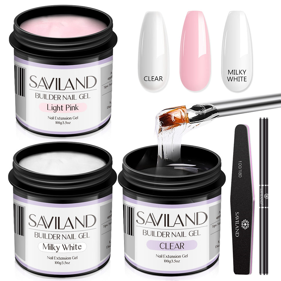 Thumbnail: Saviland 100g Builder Nail Gel White Nude Pink Nail Extension Gel Multifunctiona