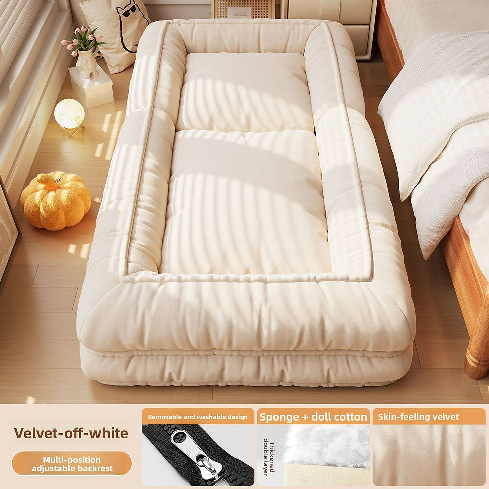 Thumbnail: Convertible Sofa Bed 3 in 1 Foldable  Multi-Angle Adjustable High Density Sponge