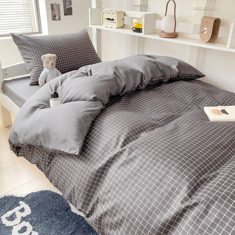 Thumbnail: 3pcs washed comforter Set for Bedroom Apartment Student dormitory Simple popular