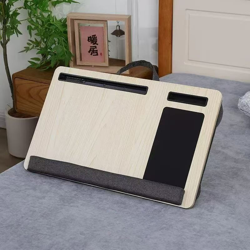 Thumbnail: Laptop Table with Mouse Pad, Slots for Tablet and Phone, Portable Handle, Suitab
