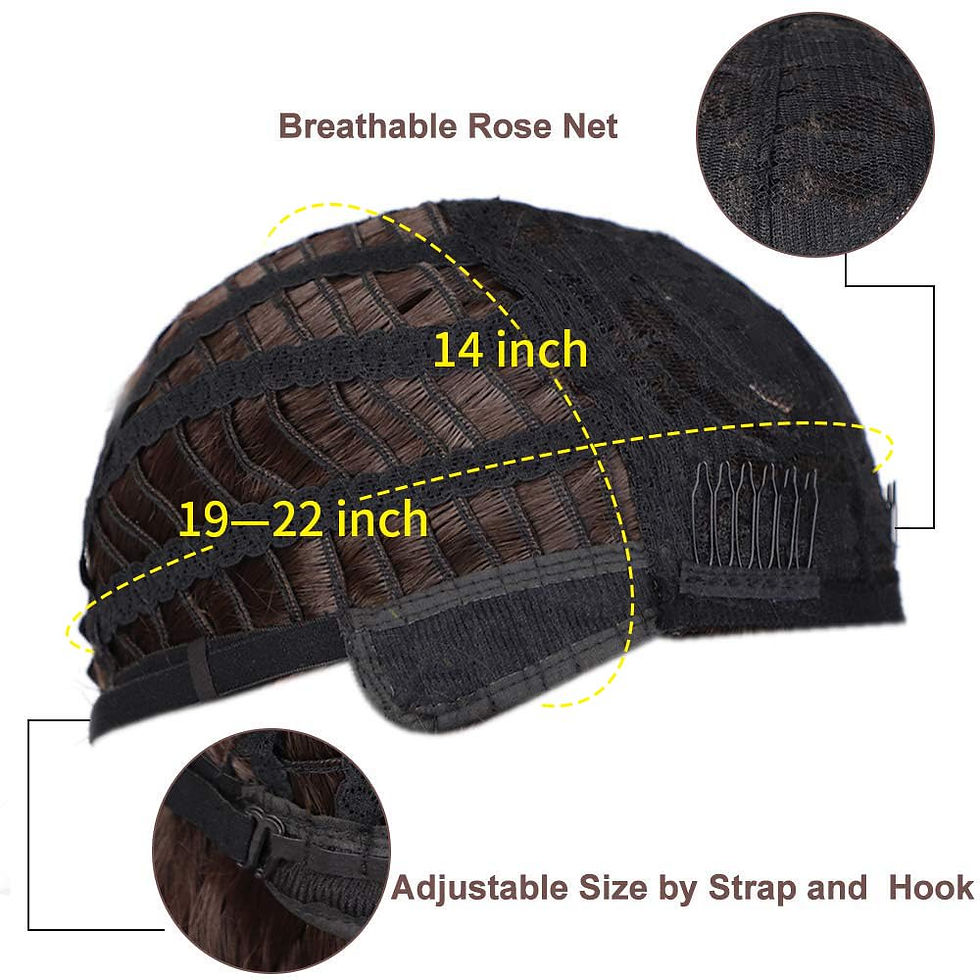 Thumbnail: HAIR Natural Brown Synthetic Curly Wavy Bob Wig with Bangs for Women