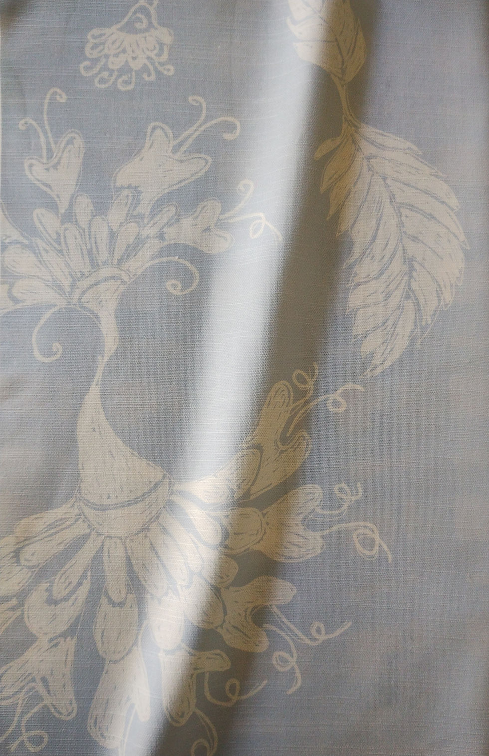 Blossom White fabric pattern