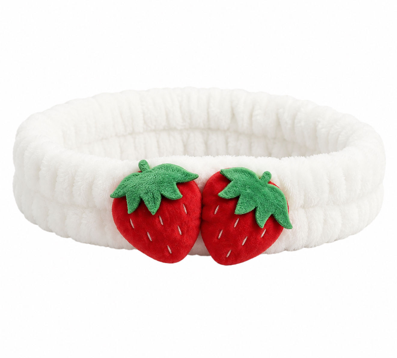 White strawberry head band 